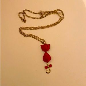 Red Cat Necklace